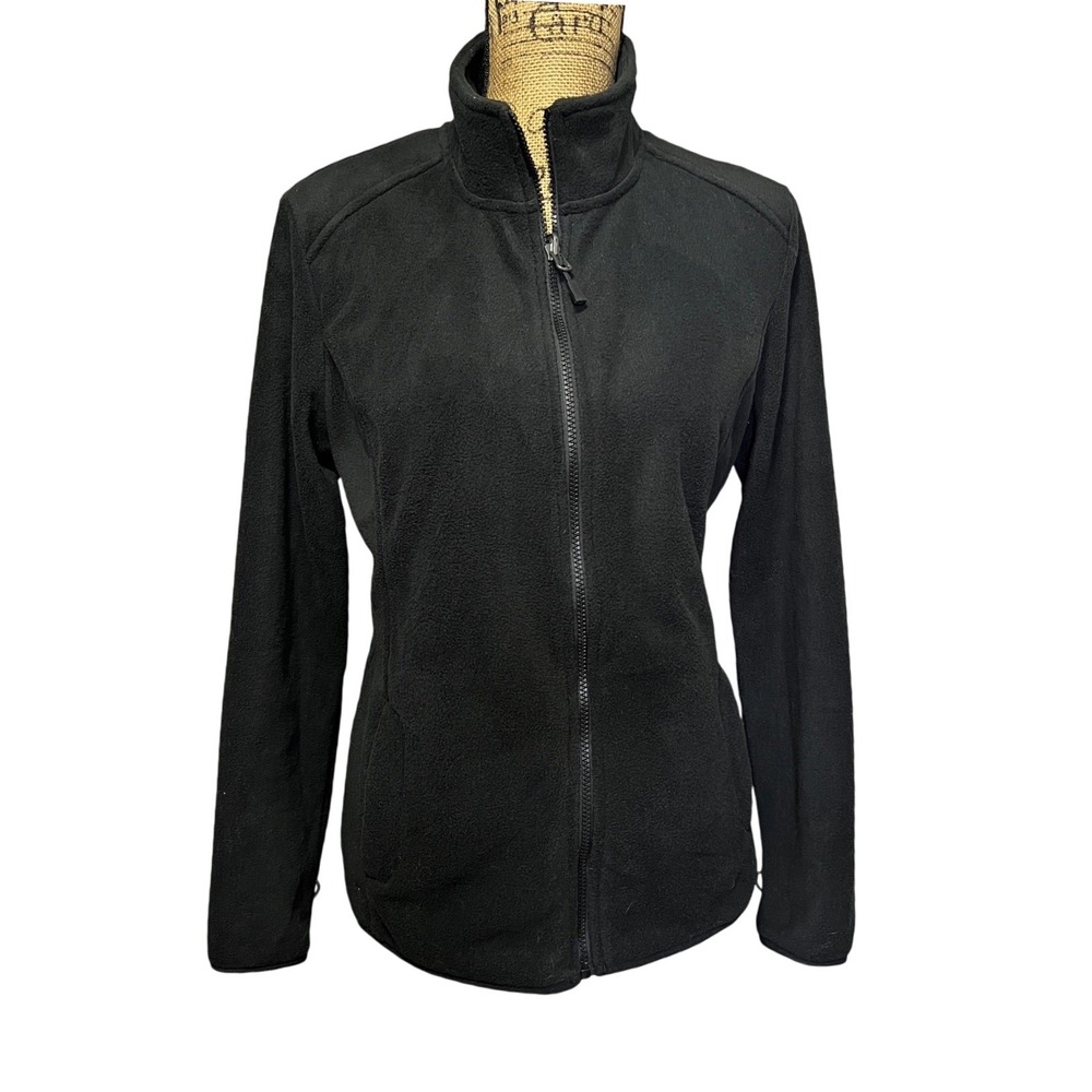 Port‎ Authority Fleece Jacket Full Zip Warm Comfy Black Ladies L